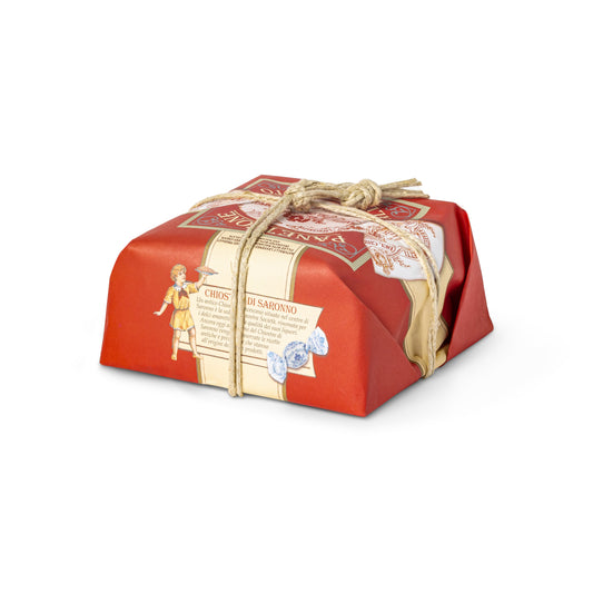 Panettone amaretto incartato a mano