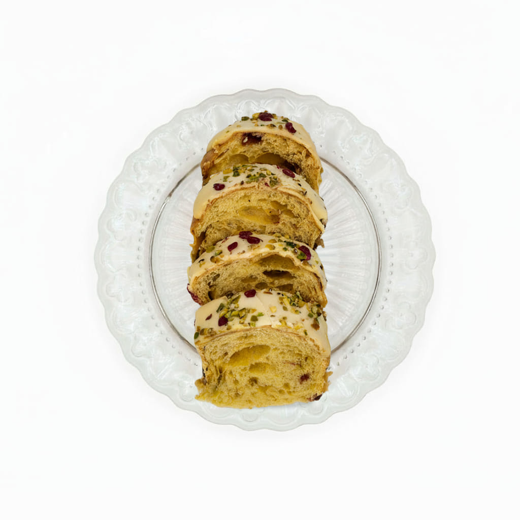 Pan del chiostro pistacchio e lampone