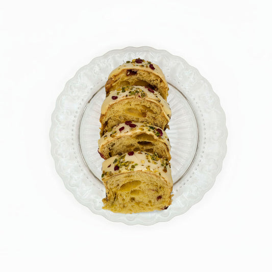 Pan del chiostro pistacchio e lampone