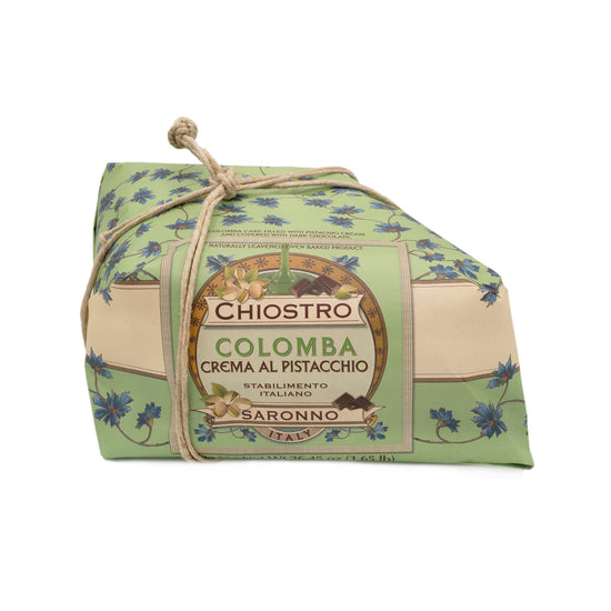 dettaglio confezione colomba al pistacchio