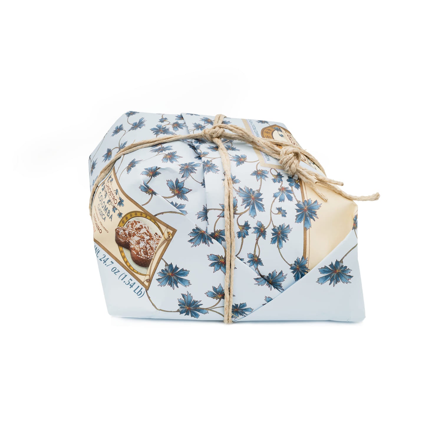 colomba classica incartata vista laterale