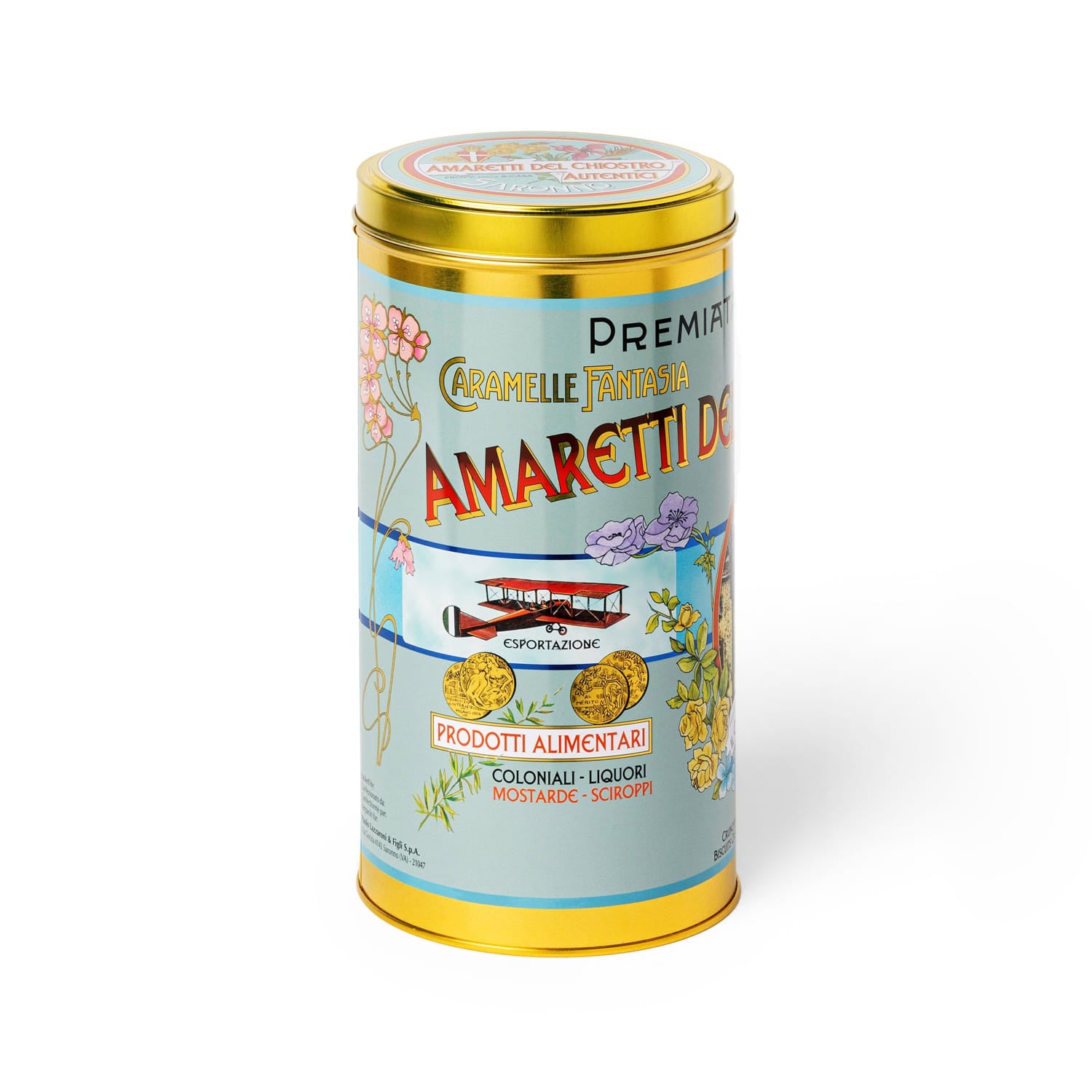 latta amaretti croccanti artigianali stile retrò