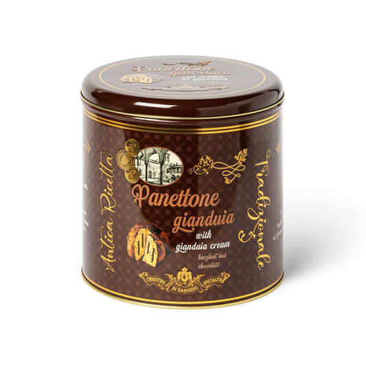 panettone gianduia artigianale latta